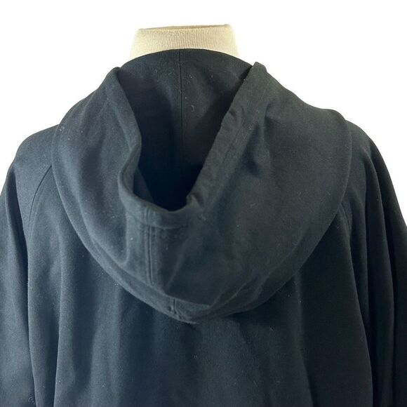 Nicopanda Jacket Women M Black Hoodie Zipper Knit Avant-garde Open Elbow Cutout - Picture 8 of 13